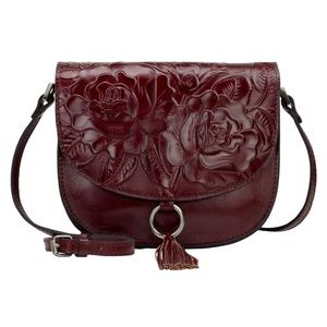 Patricia Nash Brinlee Tooled Leather Saddle Crossbody